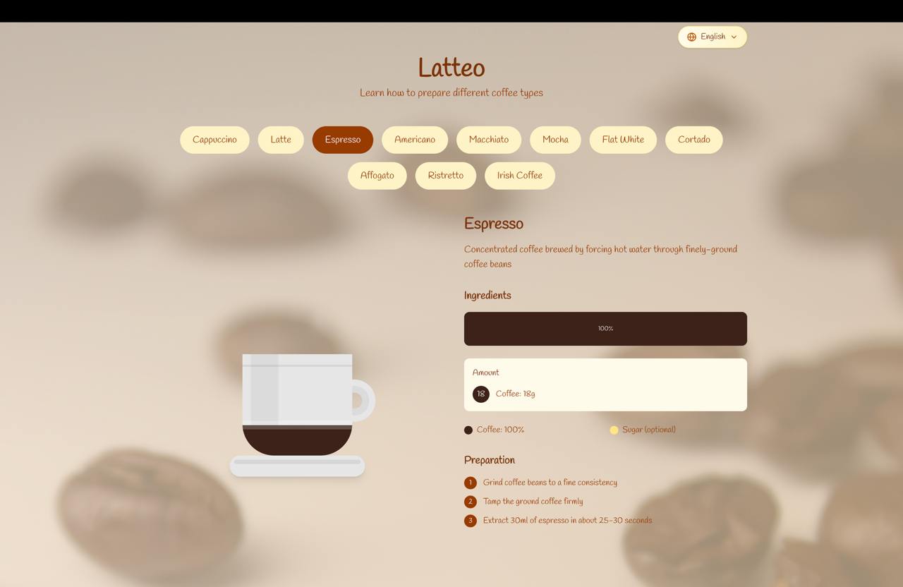 Latteo | Learn how to prepare different coffee types